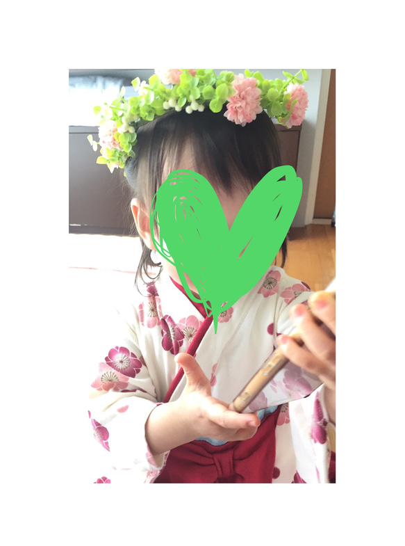 女の子用花かんむり(ピンク) 5枚目の画像