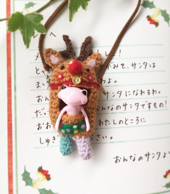 wonder frogワンダーフロッグ小青蛙用的手工日本美麗諾羊毛編織聖誕組合造背袋 第3張的照片