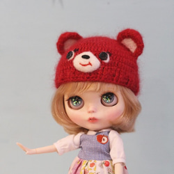 Blytheブライス尺寸手工編織kyoro剉冰熊きょろちゃん娃帽 第3張的照片