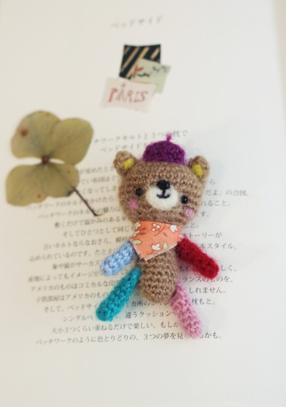 手工編織小熊抱偶娃娃，適合當ブライスblythe,holala的拍攝道具 第1張的照片