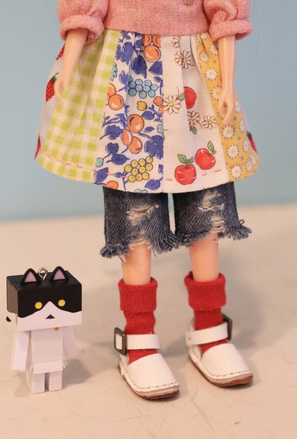 Holala、licca、Blytheブライス尺寸手工日本布拼接娃洋裝(粉紅色熱氣球款) 第4張的照片