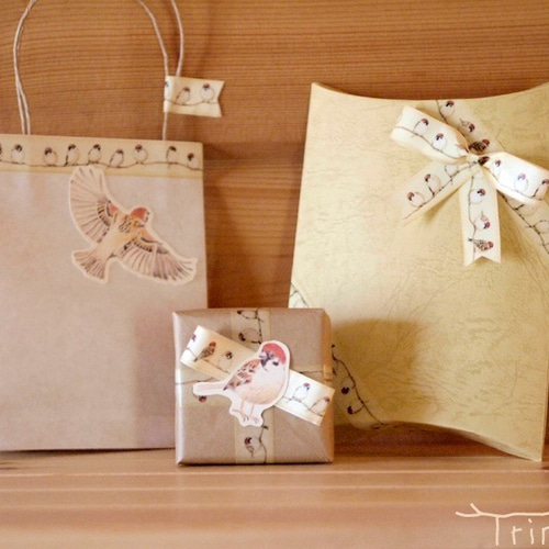 すずなりスズメのマスキングテープ (八ヶ岳の小鳥たち) マスキング