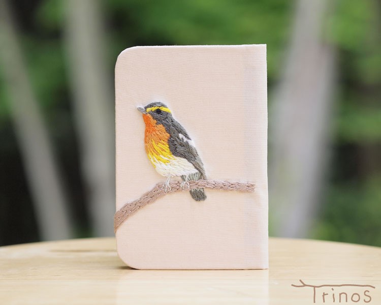 キビタキのパスケース / 名刺入れ (八ヶ岳の小鳥たち)