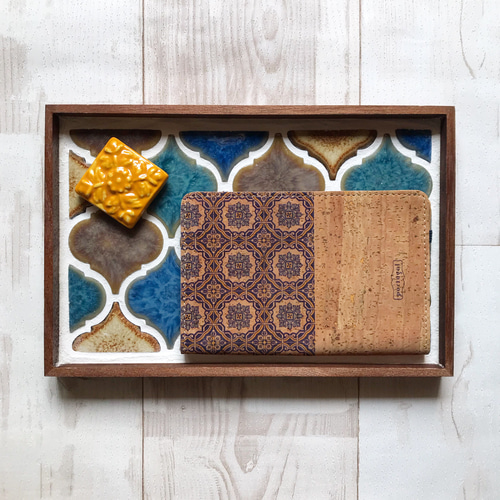 タイルトレー（コラベルタイル秋色ミックス色） その他インテリア雑貨