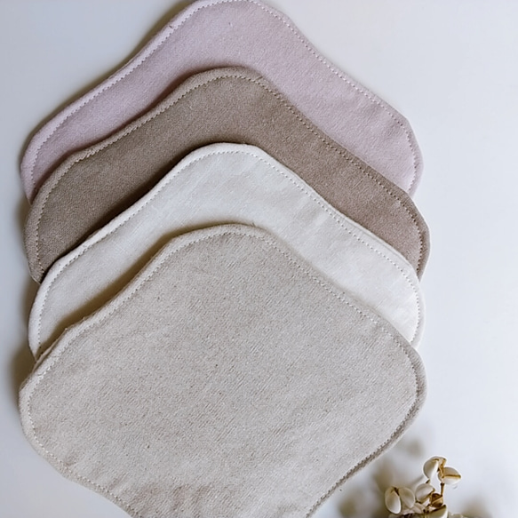 シンプルあたたかな布ナプキン防水ありの優しい布ナプキンオーガニック  フランネル 9枚目の画像