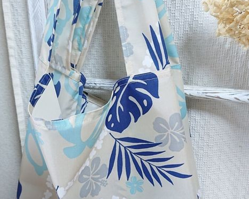 2個 無印良品 ナイロン 買い物バッグ ショルダー（ネイビー