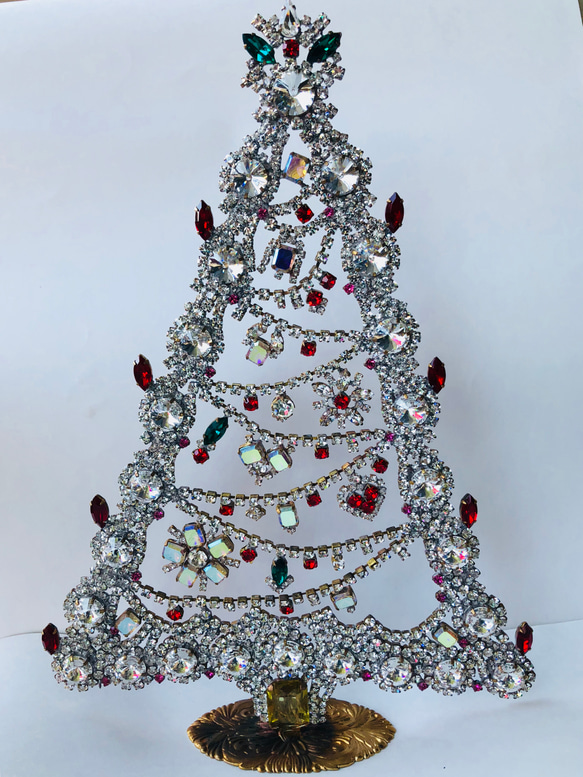 ヴィンテージ Husar.D チェコ ガラス ツリー 30センチ超 Husar.D◇チェコヴィンテージガラス◇ クリスマスツリー