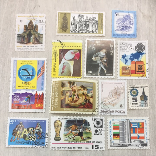 海外の切手 13枚 その他素材 mandtaniko 通販｜Creema(クリーマ)