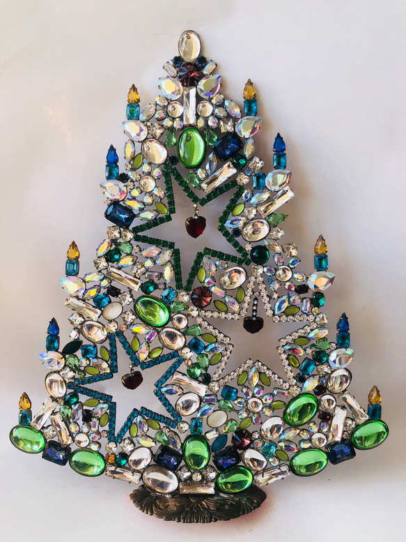ビンテージ/チェコガラス/クリスマスツリー/TABOO/チェコツリー
