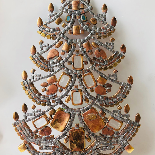 特大33cm◆ チェコ　ヴィンテージクリスマスツリー◆刻印あり 刻印あり◇チェコヴィンテージガラス◇ クリスマスツリー その他