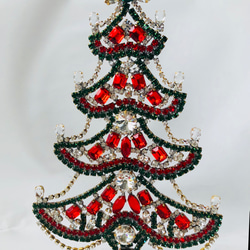 ◆チェコヴィンテージガラス◆ クリスマスツリー　 1枚目の画像