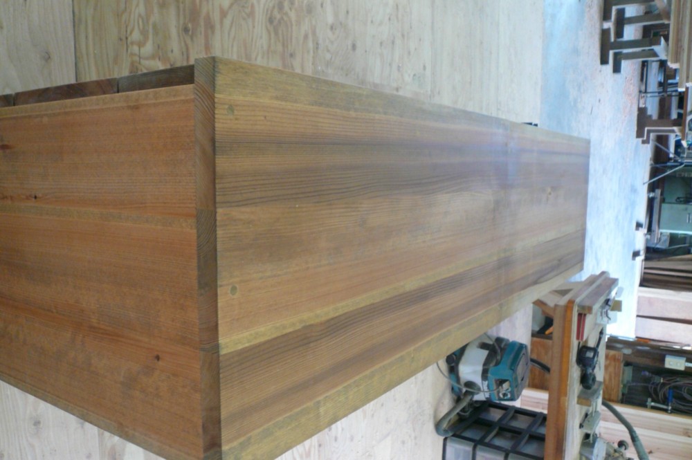 新生活応援キャンペーン　天然木のナチュラルなカウンターキャビネット+チェスト引き出し6杯付き（２分割）オール無垢仕様