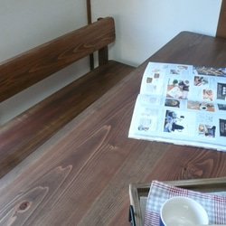 天然木のナチュラルダイニングテーブル 　ベンチ1脚 1枚目の画像
