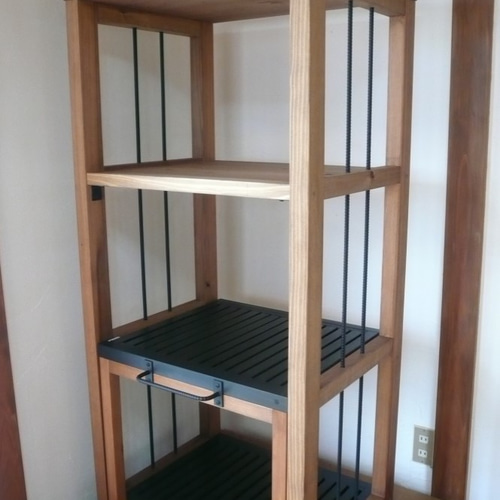 天然無垢材使用　レンジ台 （家電等は付きません） 天然無垢材使用 レンジ台 （家電等は付きません） キッチン収納
