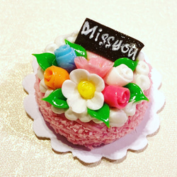 ミニチュアケーキS Miss You ピンク【送料無料】 2枚目の画像