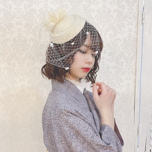 ヘッドドレス カクテルハット トーク帽 トークハット着物 振り袖 袴