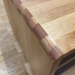 センターテーブル　アルダー材　1ｍ✕0.5ｍ　高さ0.4m　棚付き　クムクムシリーズ　 3枚目の画像