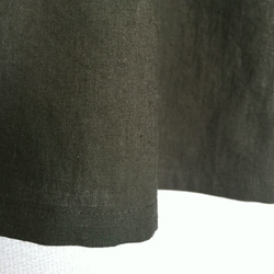 ●綿麻ギャザースカート●カーキ 2枚目の画像