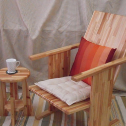 【リラックスチェアN】　温もり/ナチュラル/軽い/椅子/杉集成材 5枚目の画像