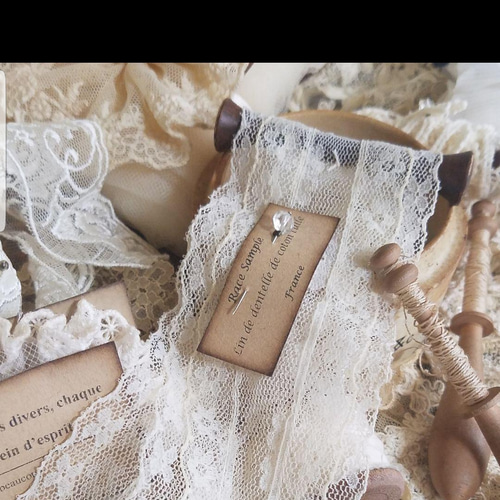 アンティーク　メルスリー風糸巻きアレンジ アンティークメルスリー風糸巻きアレンジ