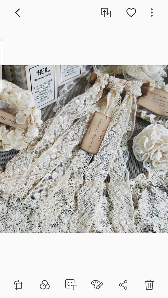 アンティークスプール レースガーランド タッセル レースサンプル