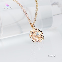 お盆セール❣️ k10YG ダイヤ お花のネックレス お盆セール❣️ k10YG ダイヤ お花のネックレス - メルカリ
