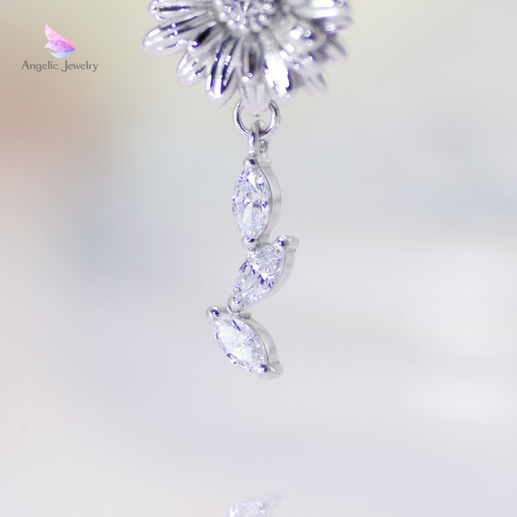 希望の花 -ガーベラネックレス-（ロジウム） 3枚目の画像