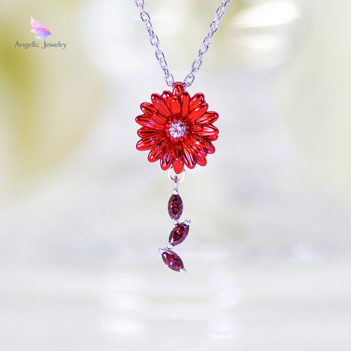 希望の花 -ガーベラネックレス-（スイートレッド） ネックレス