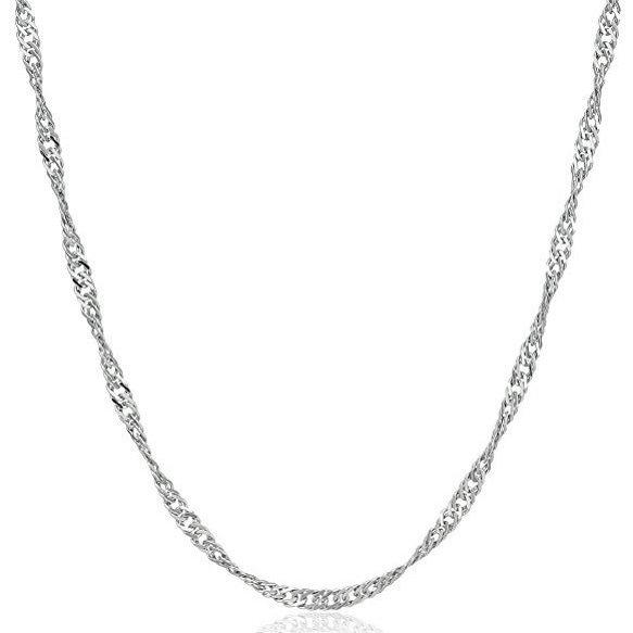 925 Sterling Silver 　スターリングシルバーチェーン　18インチ（４5ｃｍ）1個 2枚目の画像