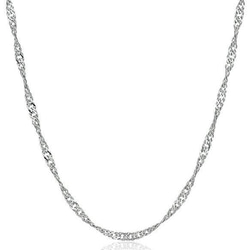 925 Sterling Silver 　スターリングシルバーチェーン　16インチ（４0ｃｍ）５個セット 2枚目の画像