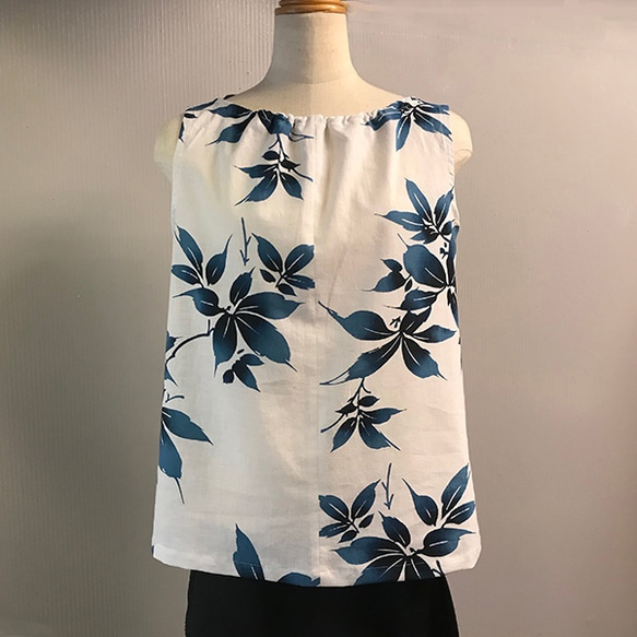 浴衣ノースリーブブラウス 青花  夏を先取りSALE! 3枚目の画像
