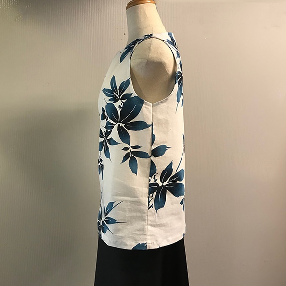 浴衣ノースリーブブラウス 青花  夏を先取りSALE! 4枚目の画像