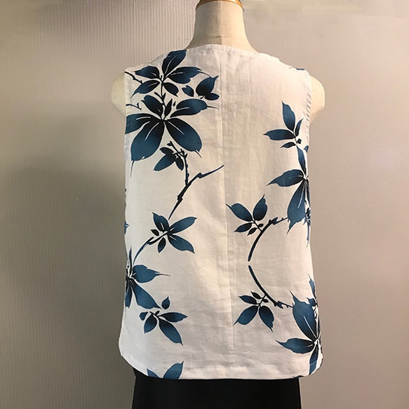 浴衣ノースリーブブラウス 青花  夏を先取りSALE! 5枚目の画像