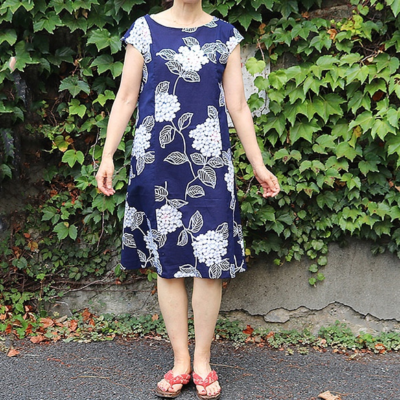 浴衣Aラインワンピース紫陽花 夏を先取りSALE! 1枚目の画像