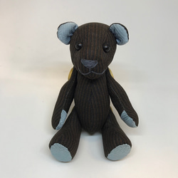 きものべア ダークブラウン（着物リメイク） 1枚目の画像