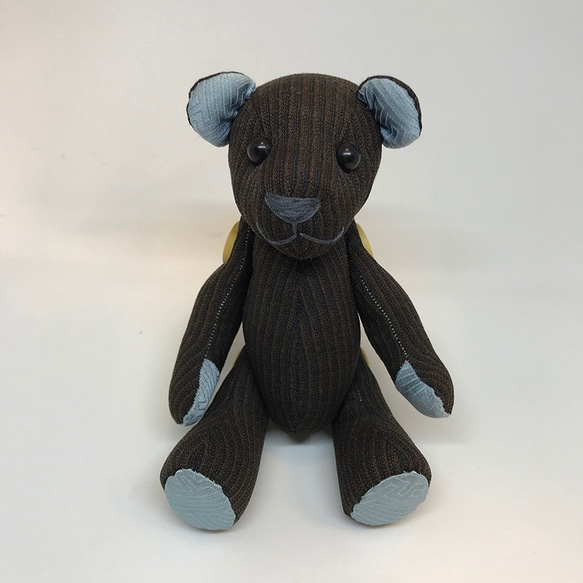 きものべア ダークブラウン（着物リメイク） 1枚目の画像