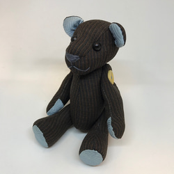 きものべア ダークブラウン（着物リメイク） 2枚目の画像