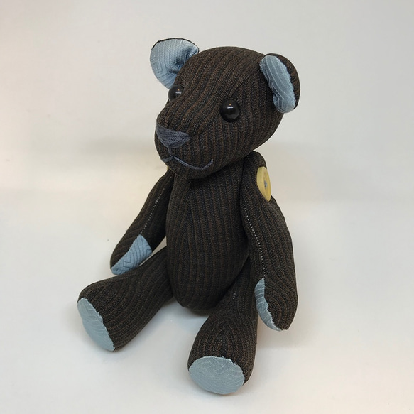 きものべア ダークブラウン（着物リメイク） 2枚目の画像