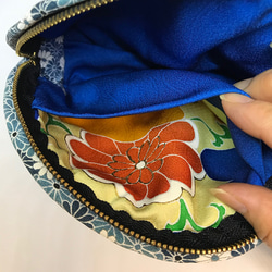 きものポーチ 青花（着物リメイク） 4枚目の画像
