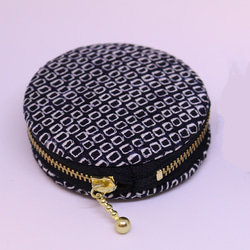 きものマカロン黒絞り（着物リメイク） 1枚目の画像