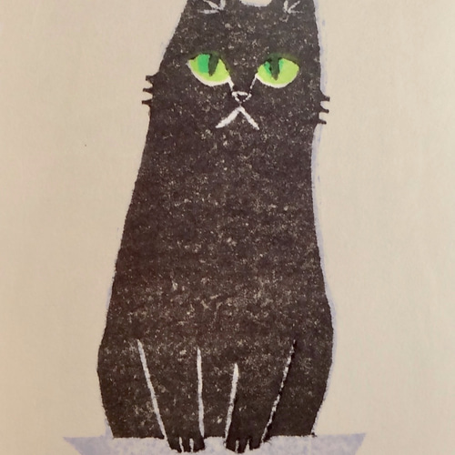 【税込】 見つめる黒猫 6866577｜Creema(クリーマ) 通販 m-zokei 版画 木版画 絵画
