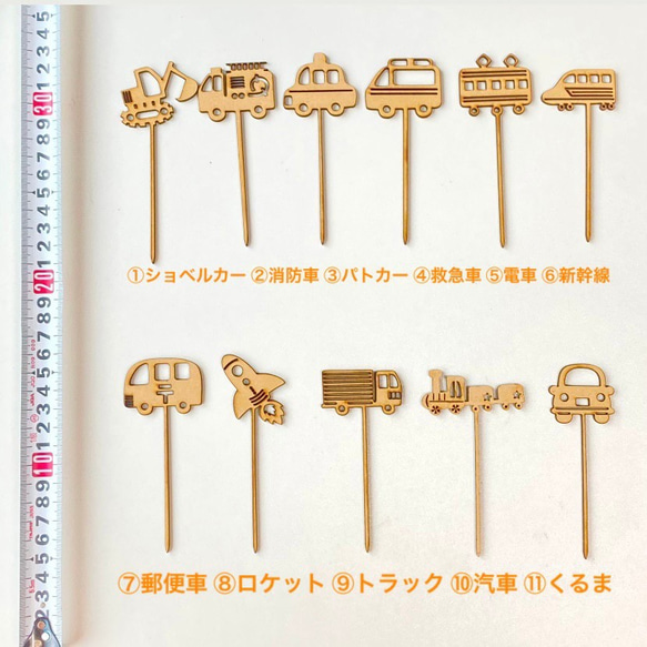 木製 ケーキトッパー 数字 バースデーケーキ 誕生日 クレイケーキ デコレーション 飾り ペット 5枚目の画像