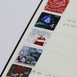 まとめ買い対象　日付シール(No.3)　「クリスマス」　光沢仕上げ　サイズ30㎜または20㎜角　日記・手帳に 3枚目の画像