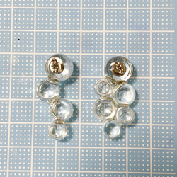 Transparent bubble earrings/ クリアで涼しげ　透明な泡ピアス　イヤリング　氷　バブル　 9枚目の画像