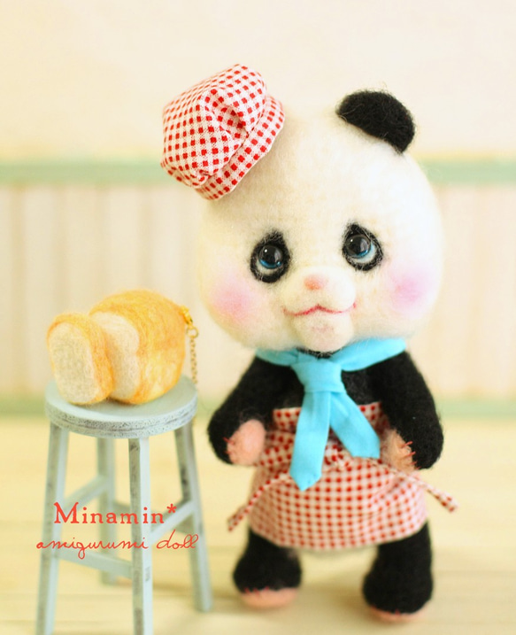 あみぐるみ「パンダのパン屋さん」 Minamin* 1枚目の画像