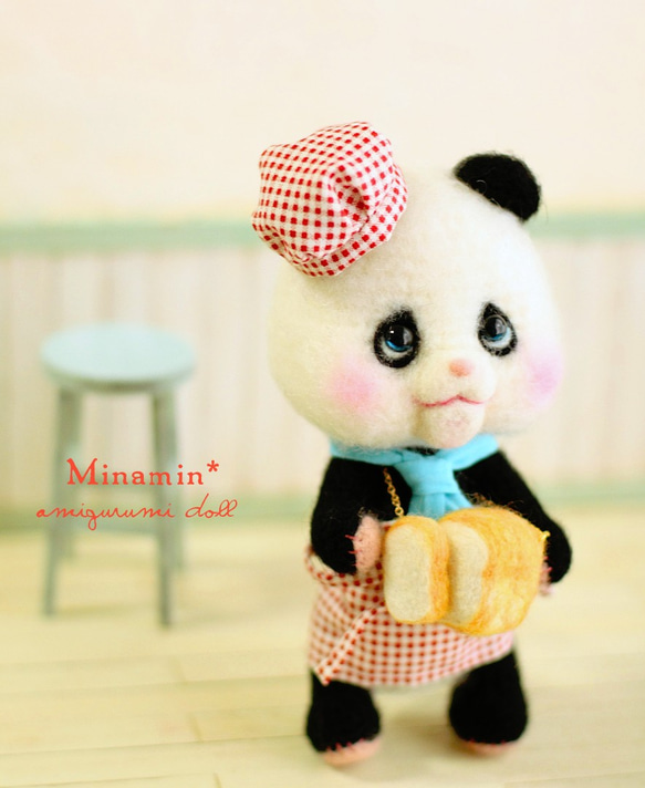 あみぐるみ「パンダのパン屋さん」 Minamin* 2枚目の画像