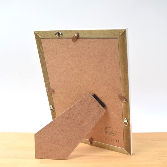 刺繍命名ボード《金木犀》A5サイズ 命名書 名前旗 出産祝い こどもの日 端午の節句 ひな祭り 桃の節句 12枚目の画像