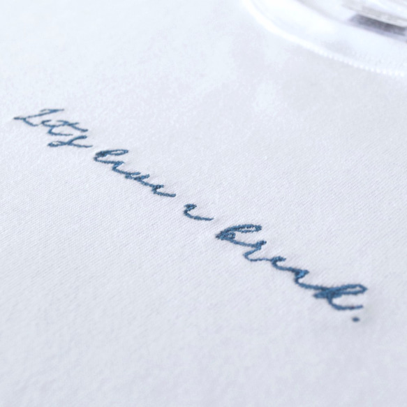 ロゴ刺繍 ビッグシルエットTシャツ《ホワイト》メンズ レディース 親子 キッズ 3枚目の画像