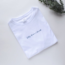 ロゴ刺繍 ビッグシルエットTシャツ《ホワイト》メンズ レディース 親子 キッズ 9枚目の画像