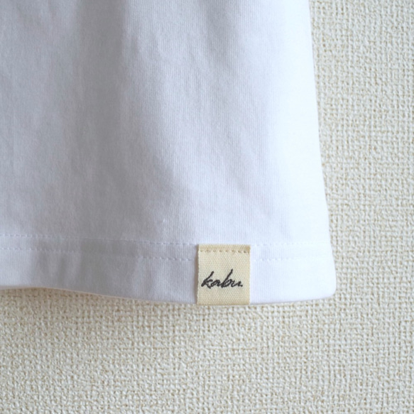 ロゴ刺繍 ビッグシルエットTシャツ《ホワイト》メンズ レディース 親子 キッズ 11枚目の画像